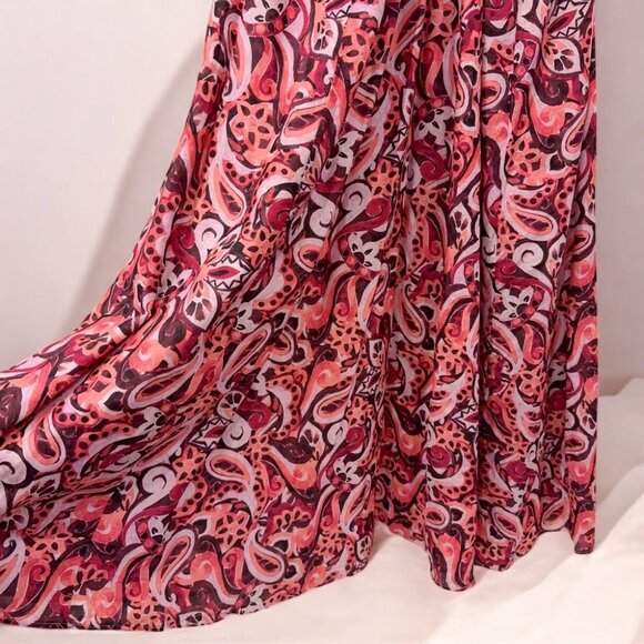 NWT Magali Pascal Pallida Silk-Blend Maxi Dress in Painted Paisley - Picture 4 of 9